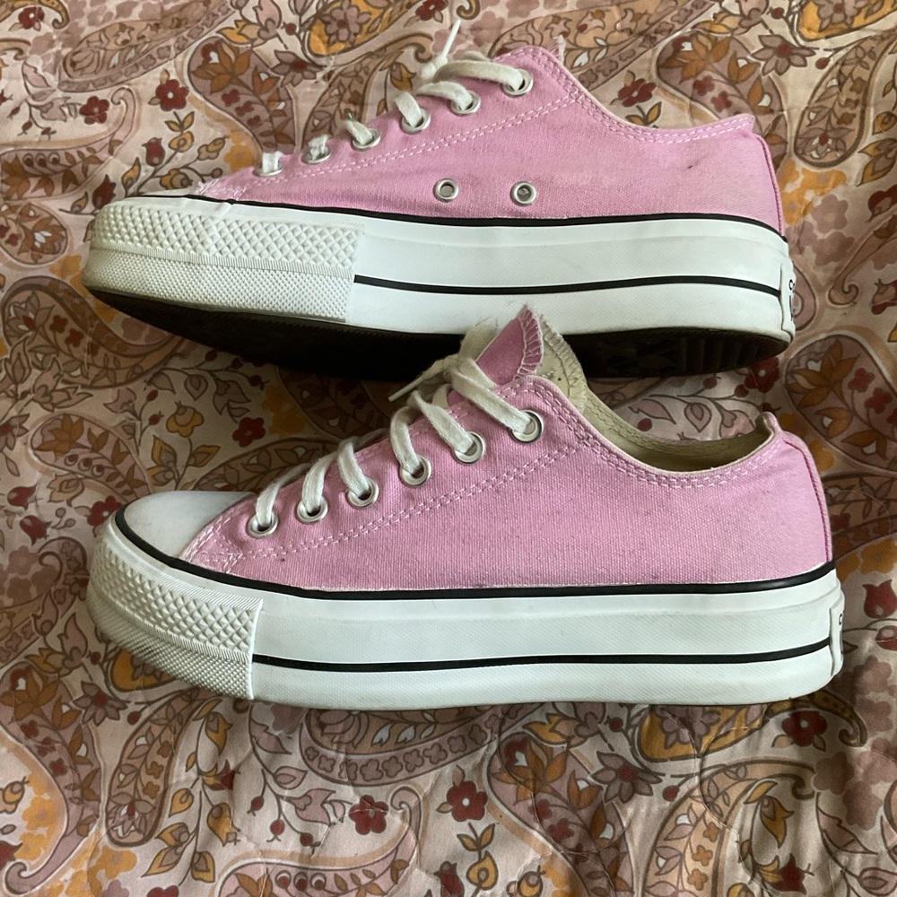 Pink Platform Converse